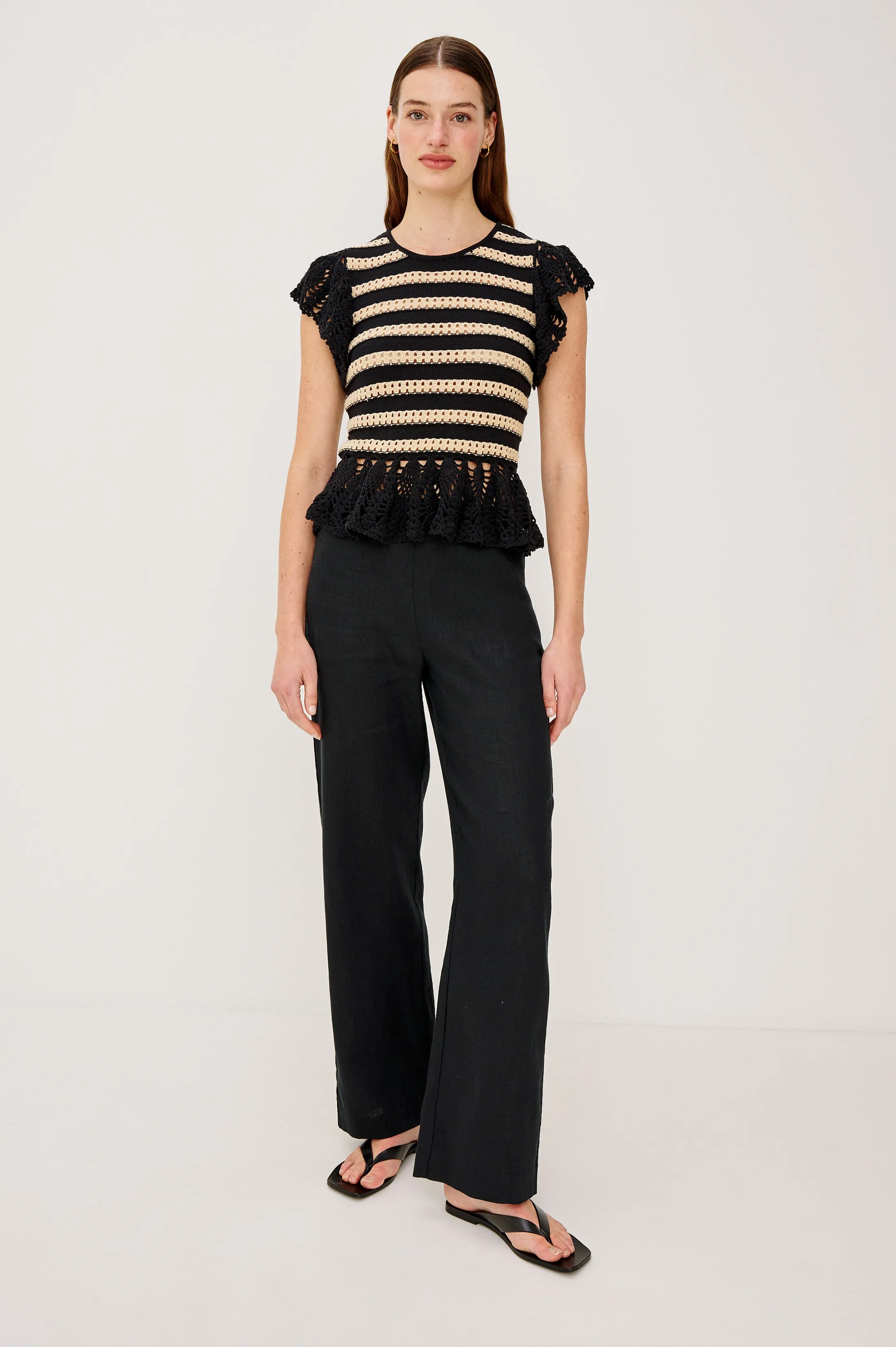 COEN TOP - BLACK OAT STRIPE sold by Rails product image thumbnail 3