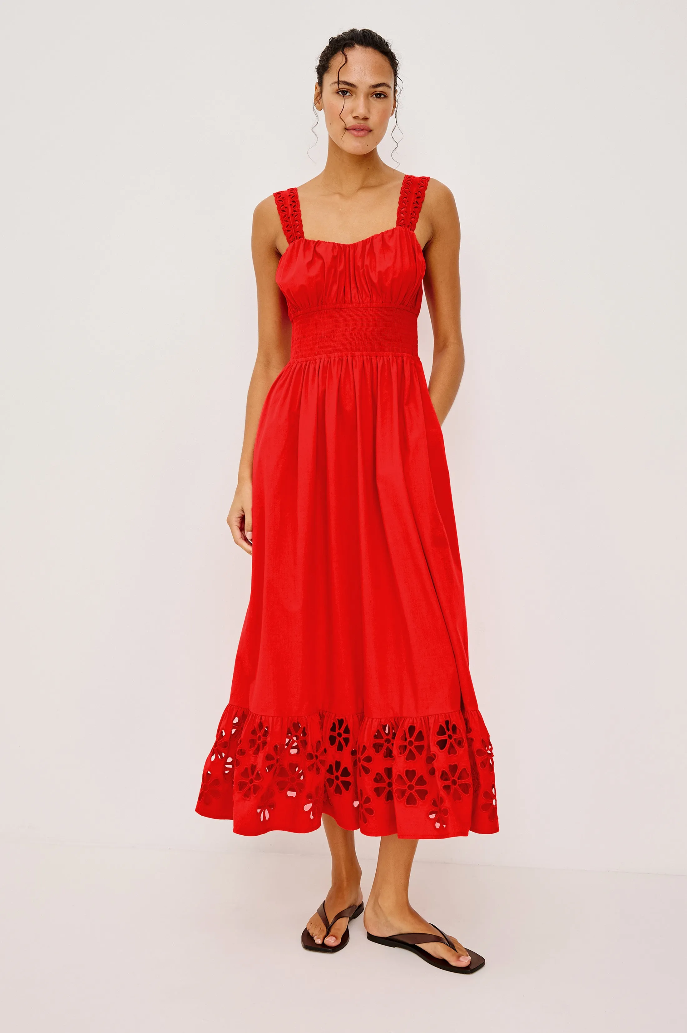 MOIRA DRESS - SCARLET sold by Rails
