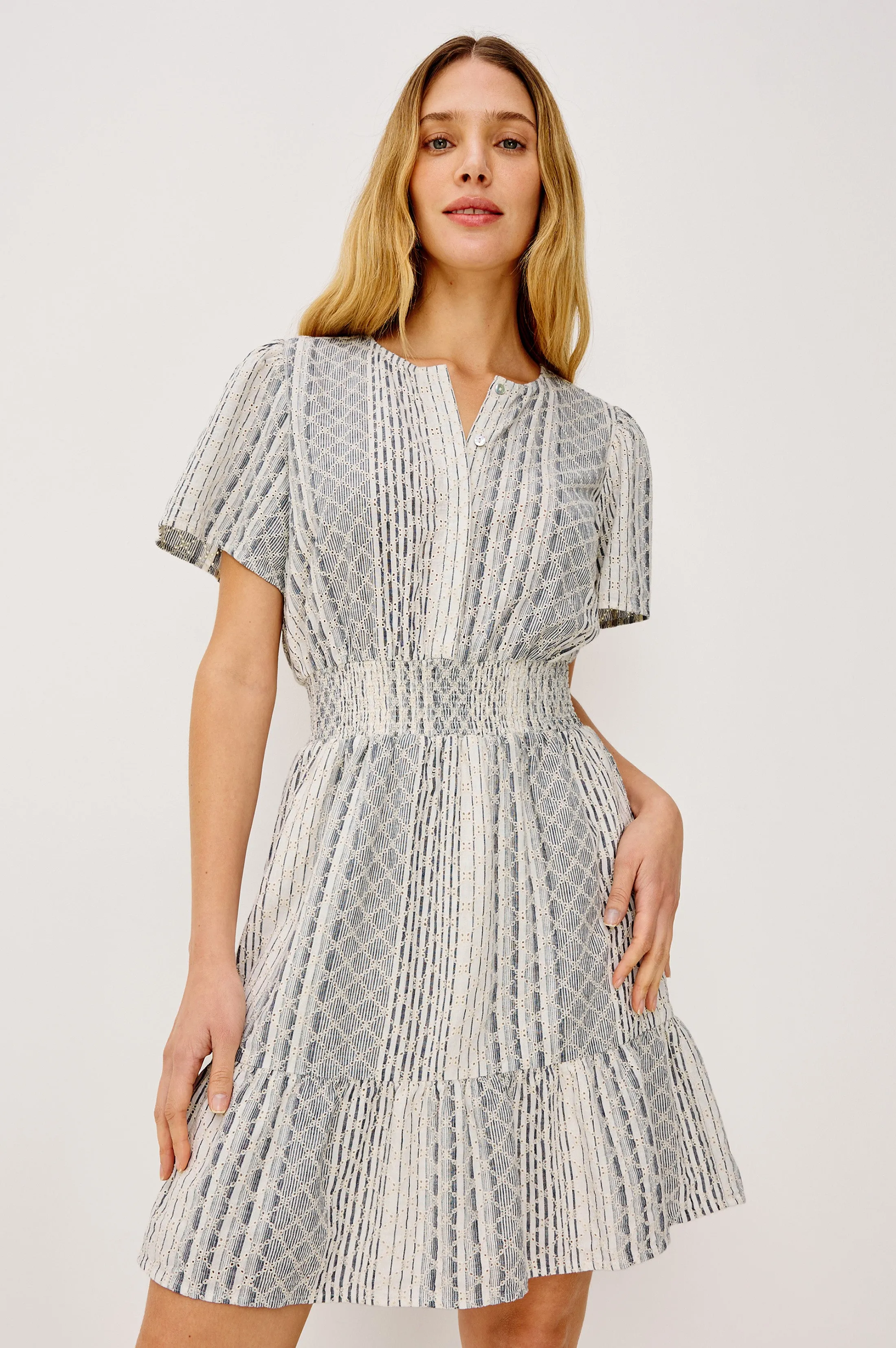 DIDI DRESS - STRIPED EYELET sold by Rails product image thumbnail 4