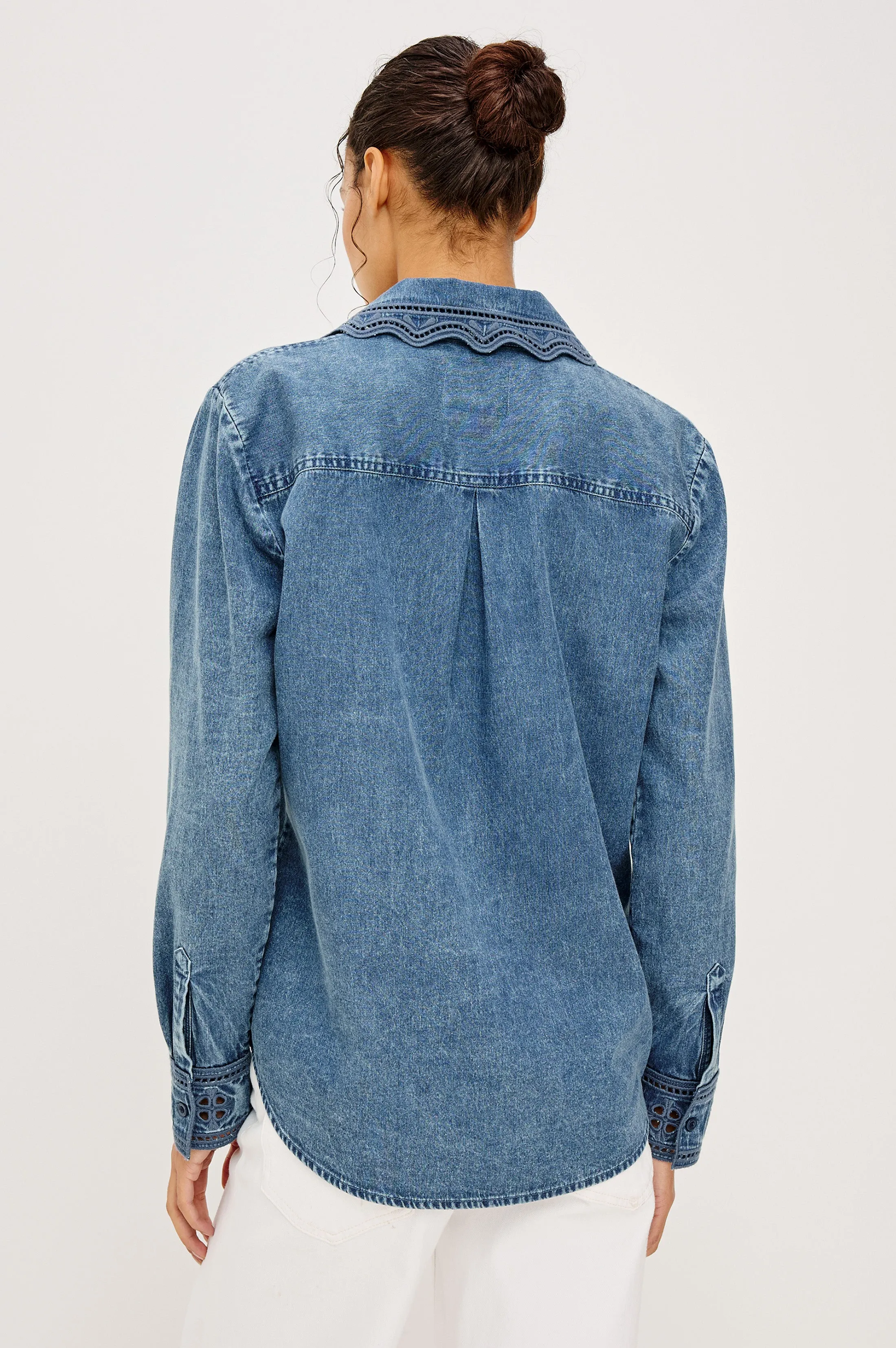 BETHANY SHIRT - ANTIQUE BLUE sold by Rails product image thumbnail 5