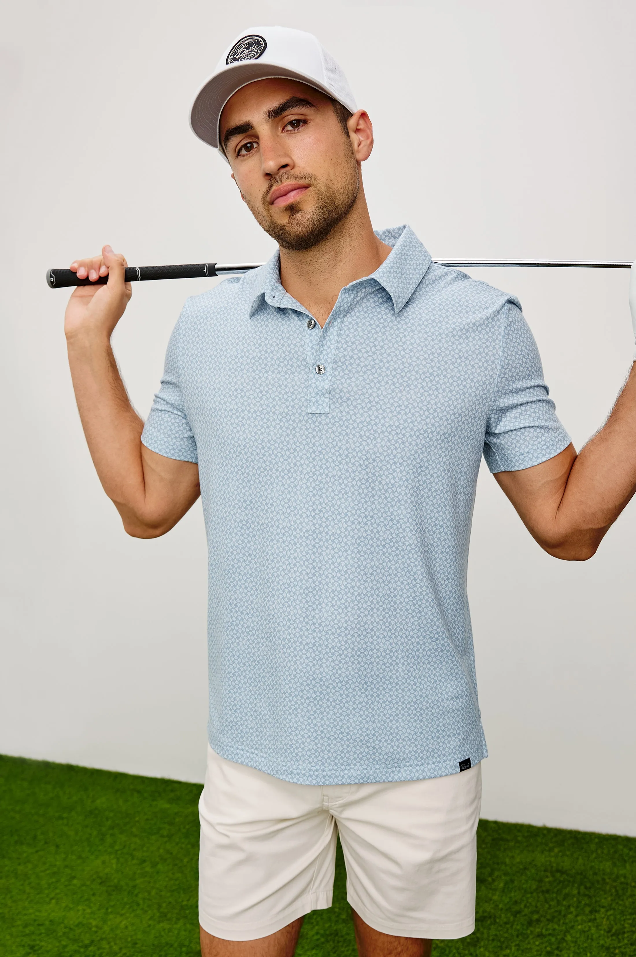 MERCED GOLF POLO SHIRT - CUYAMA BATIK GLASS sold by Rails