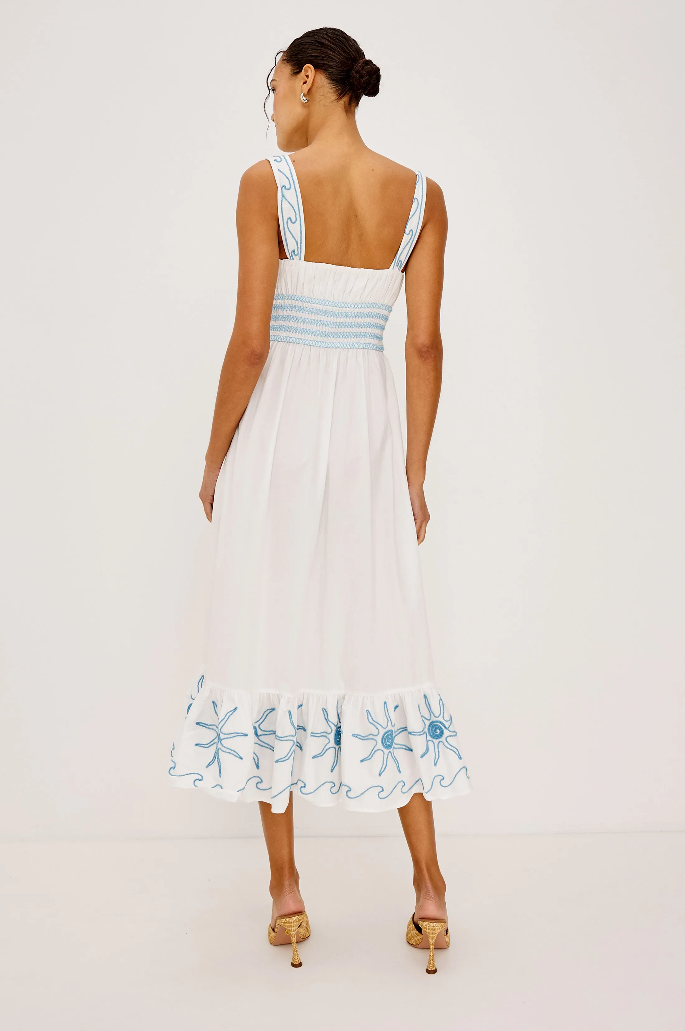 MOIRA DRESS - BLUE SOUTACHE SUNS sold by Rails product image thumbnail 5