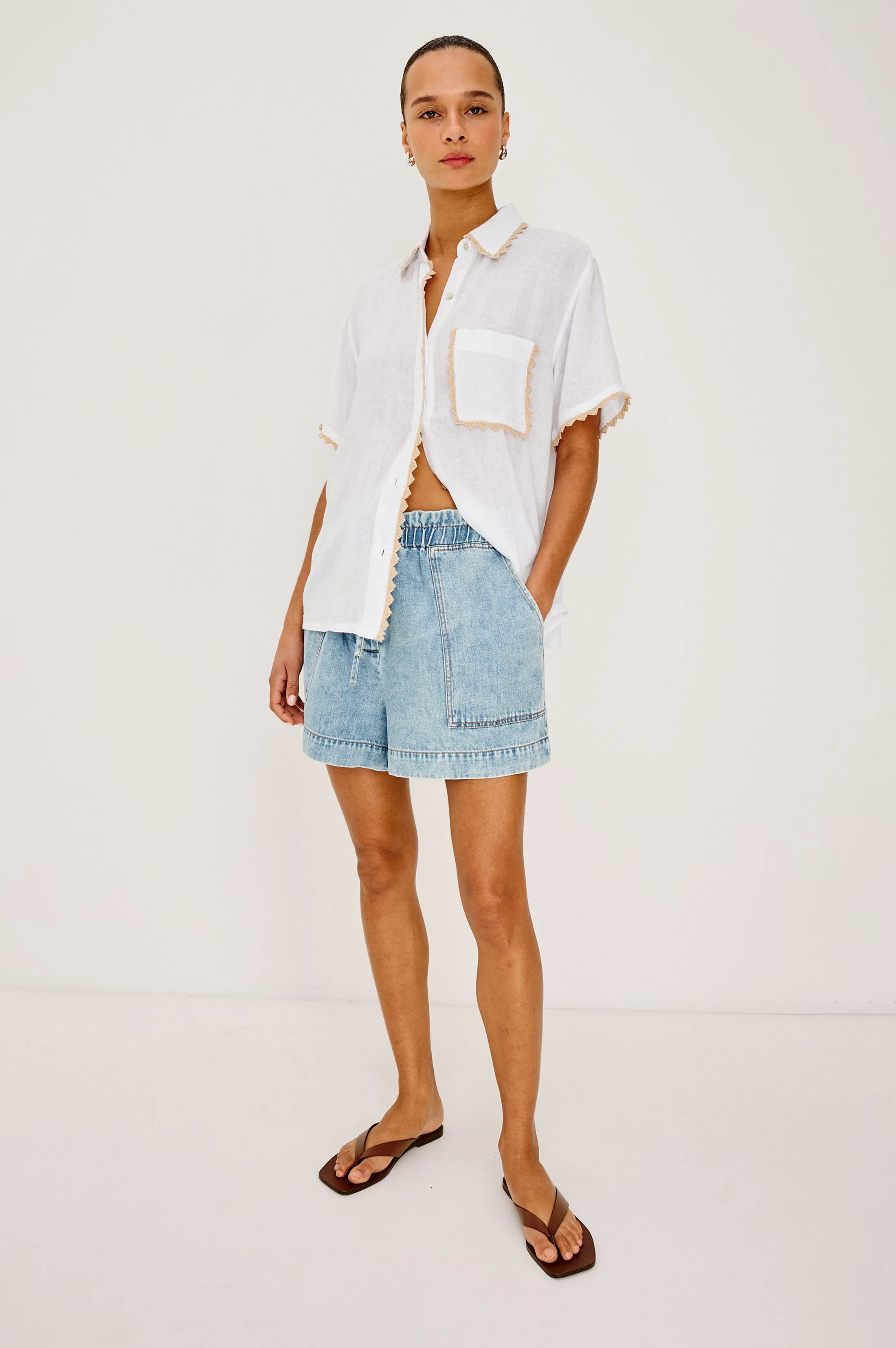 LEA SHIRT - NATURAL CROCHET sold by Rails product image thumbnail 3