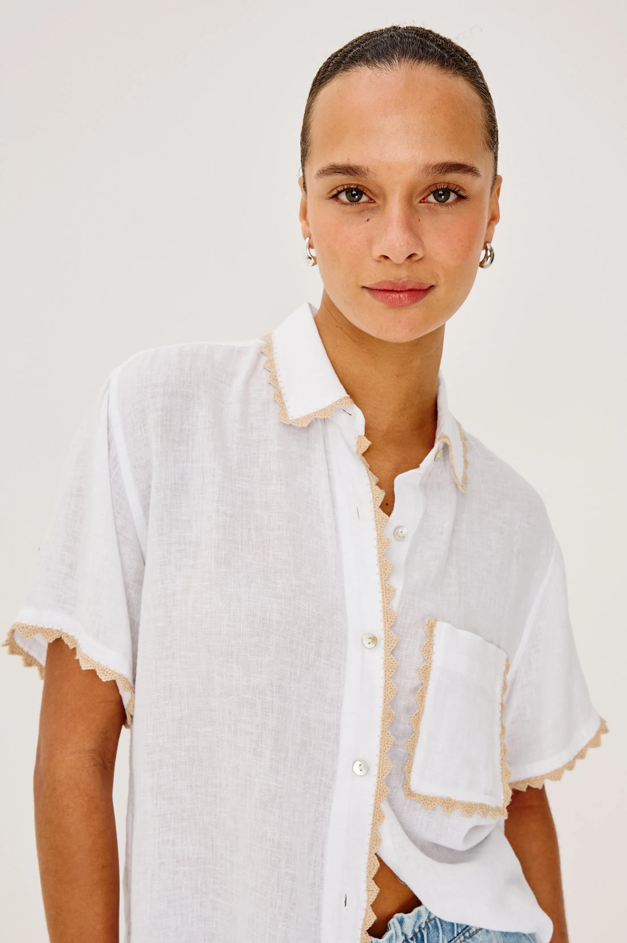 LEA SHIRT - NATURAL CROCHET sold by Rails product image thumbnail 2