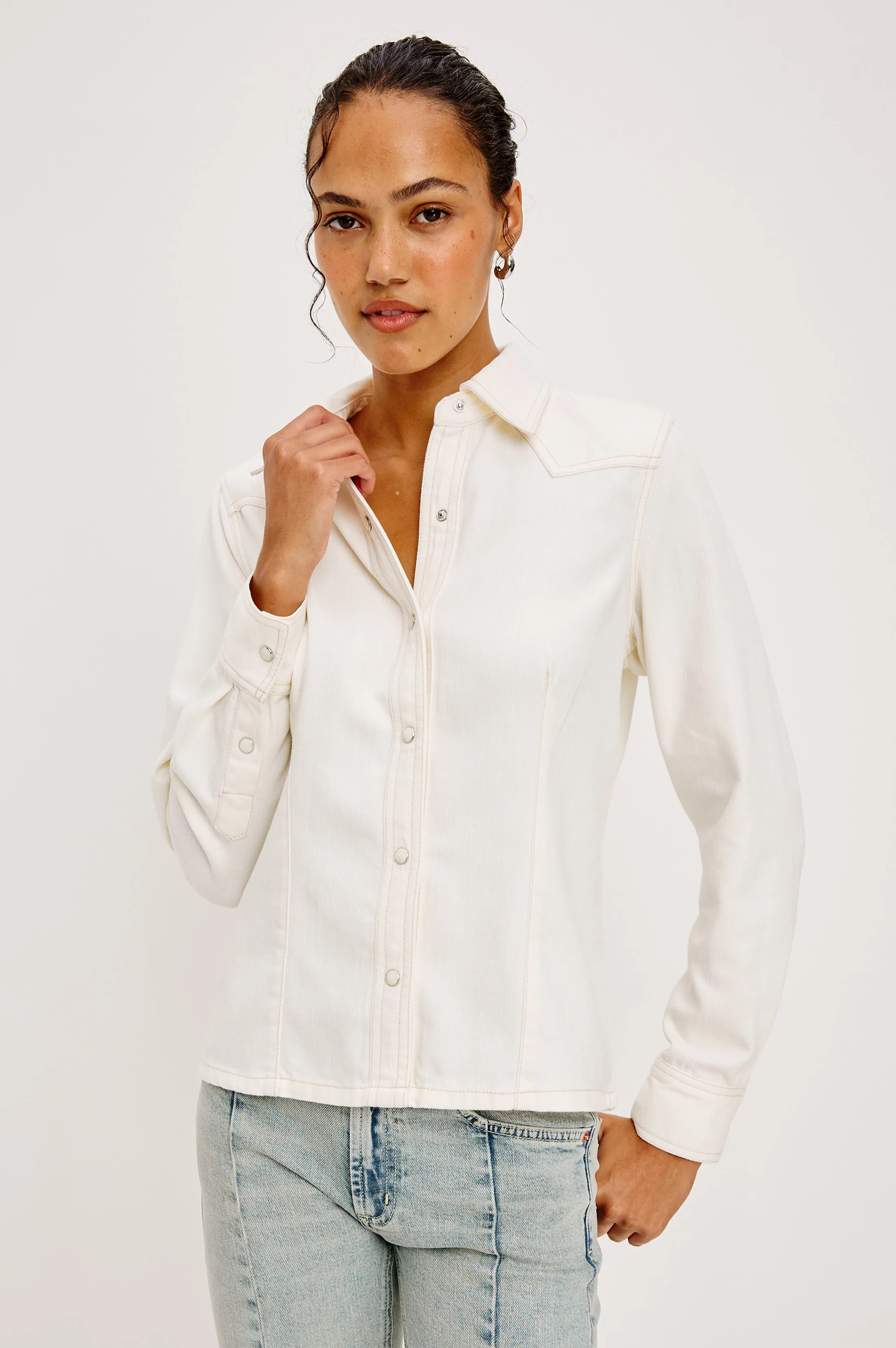 TAIANA SHIRT - IVORY sold by Rails product image thumbnail 4
