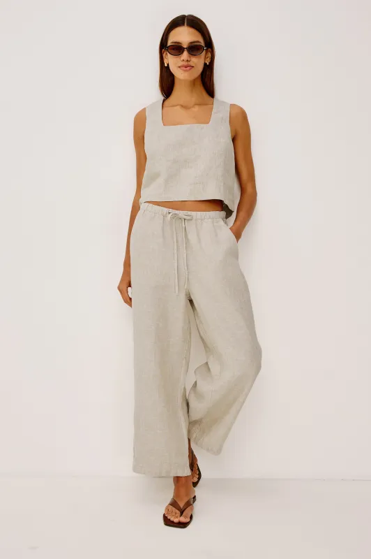 EMMIE CROP PANT - HEATHERED FLAX made by Rails