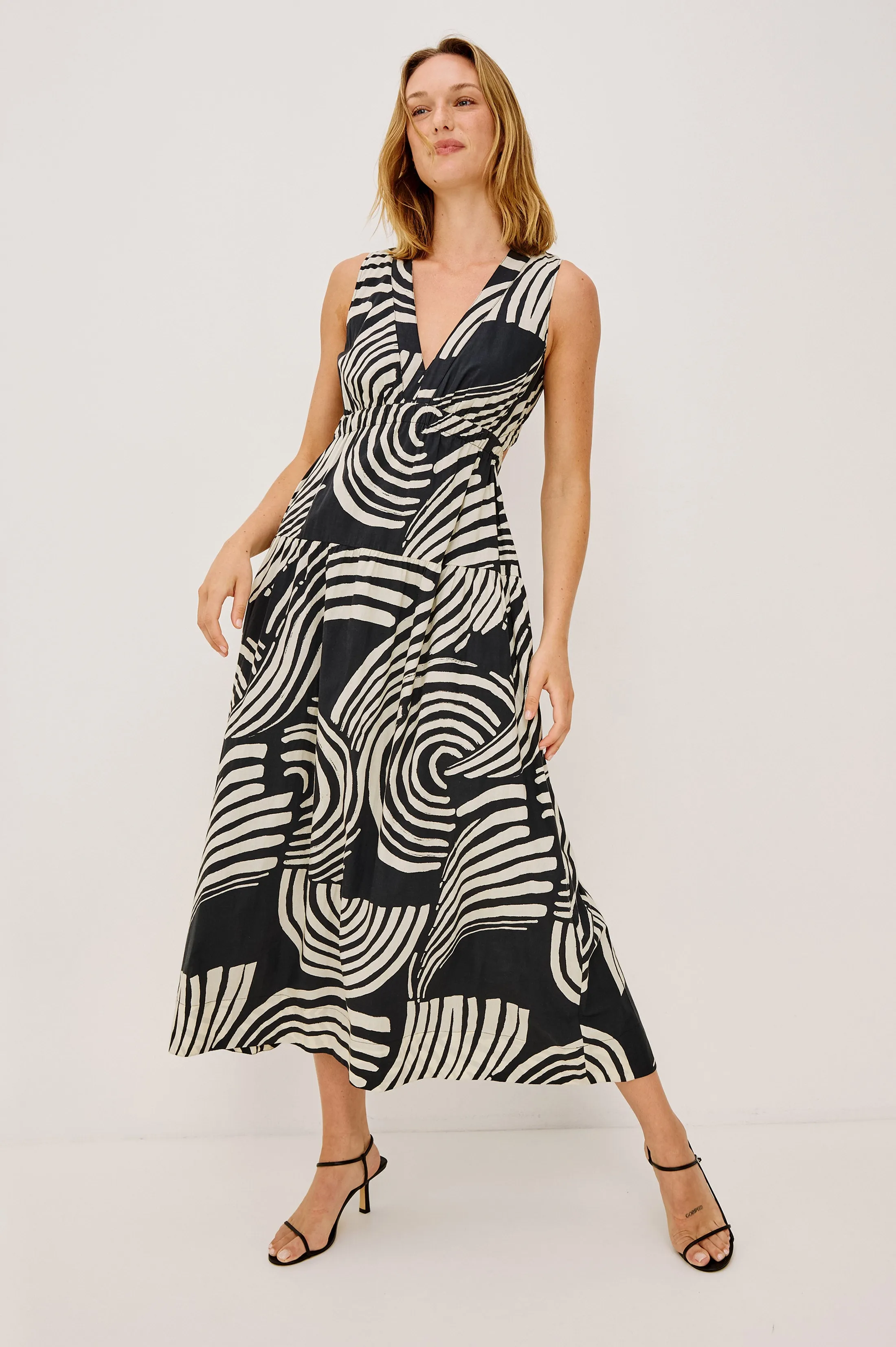 GENEVIEVE DRESS - ONYX WAVES sold by Rails product image thumbnail 5