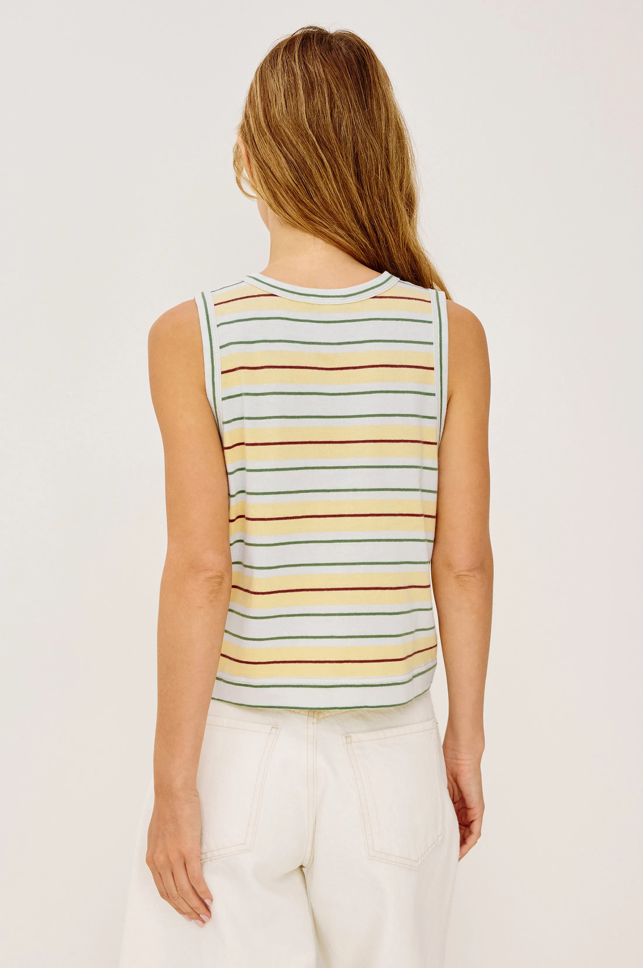 BOXY TANK - HONEY SEA STRIPE sold by Rails product image thumbnail 4