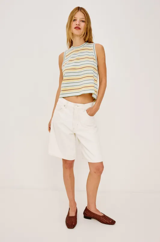 BOXY TANK - HONEY SEA STRIPE made by Rails
