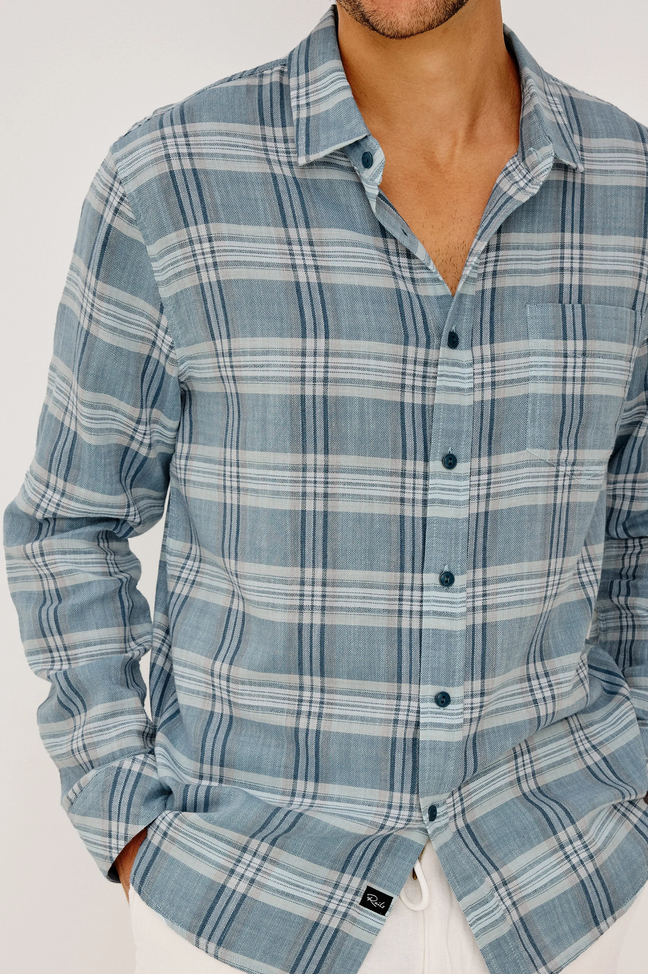 WYATT SHIRT - DEEP SEAFOAM GLASS sold by Rails product image thumbnail 2