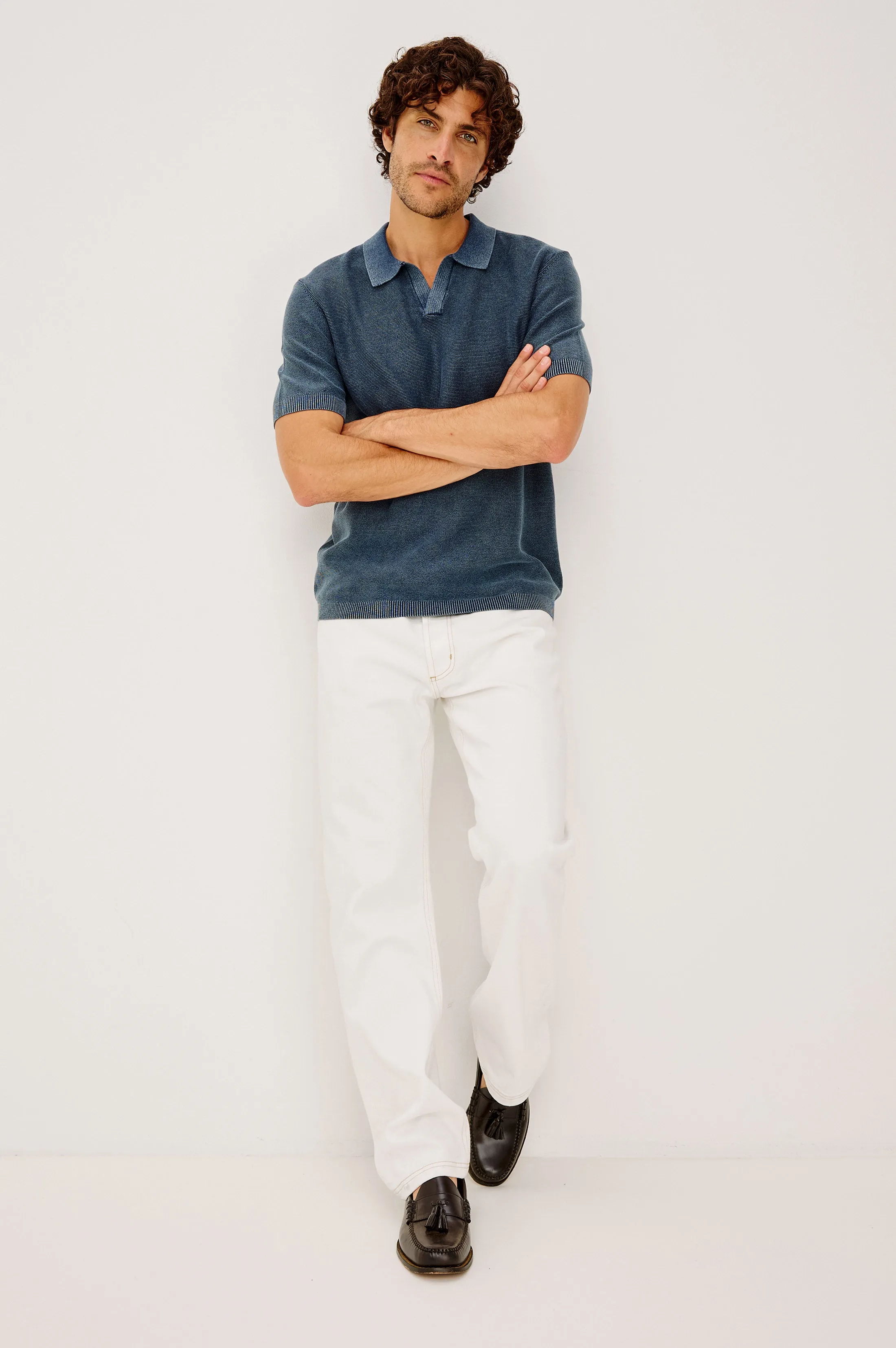 BAKER POLO SHIRT - SUNWASHED NAVY sold by Rails product image thumbnail 4