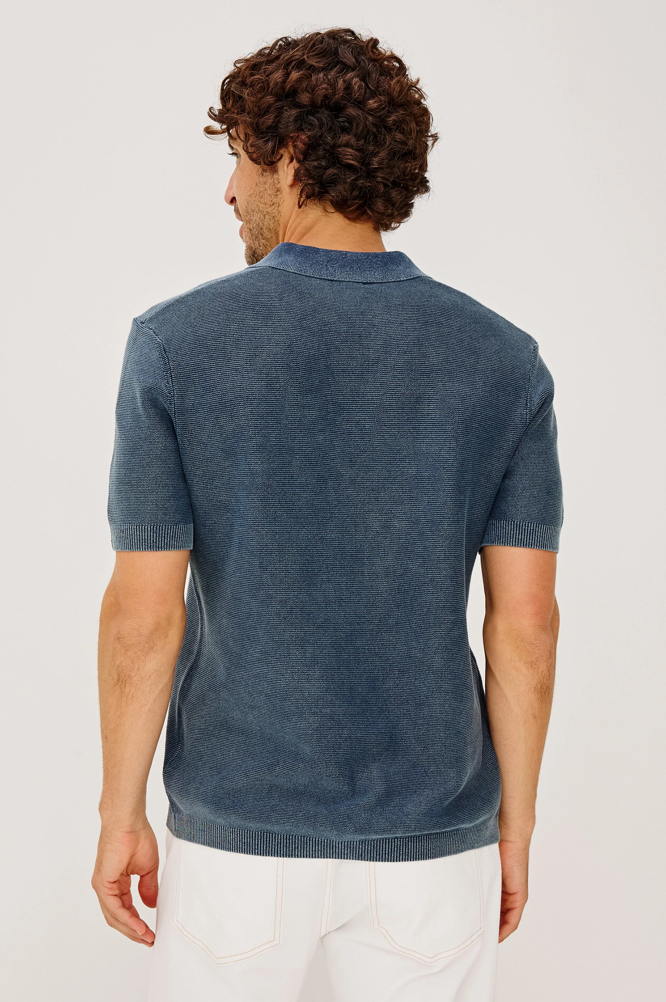 BAKER POLO SHIRT - SUNWASHED NAVY sold by Rails product image thumbnail 5