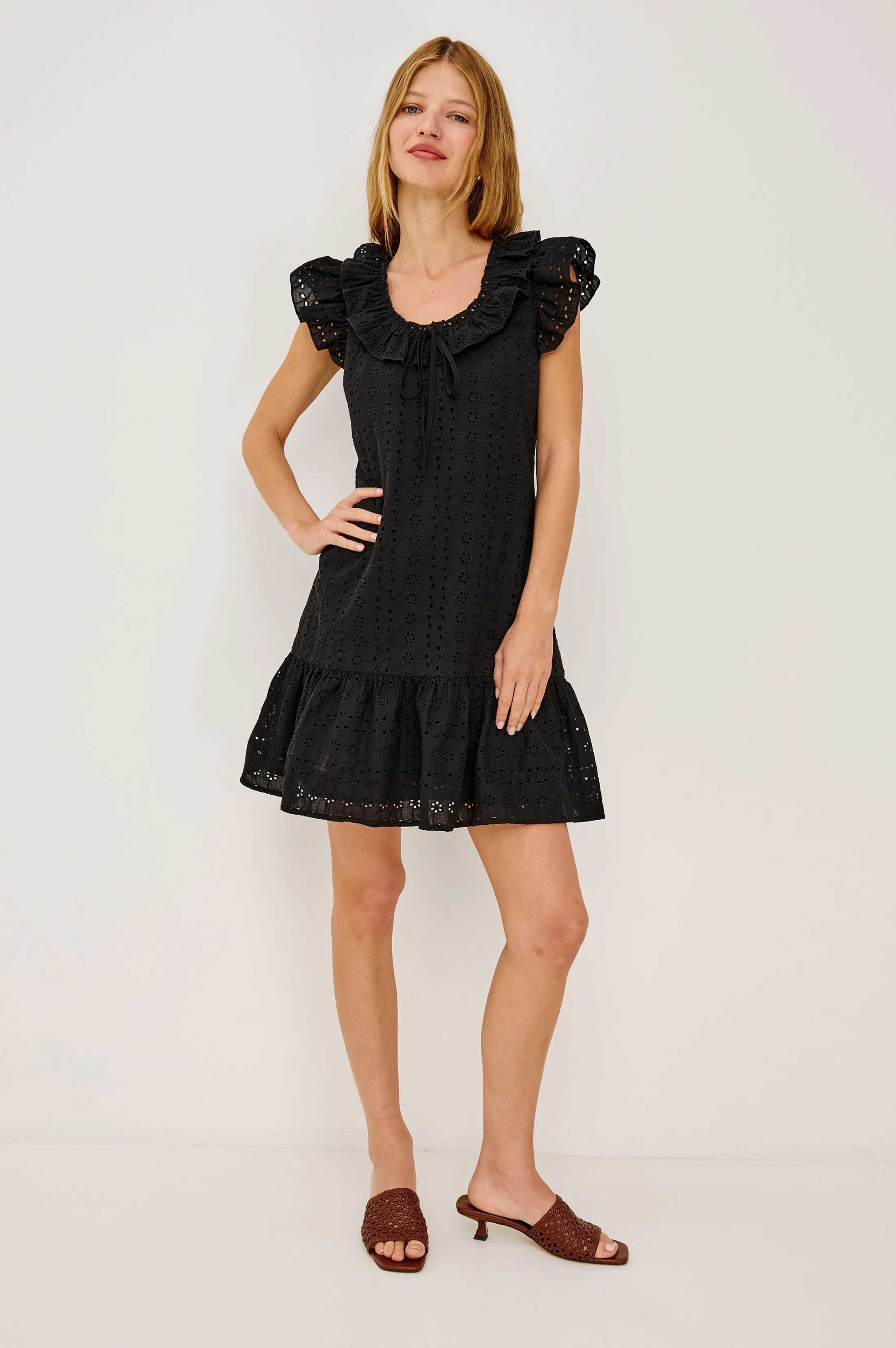 ESSIE DRESS - BLACK EYELET sold by Rails product image thumbnail 3