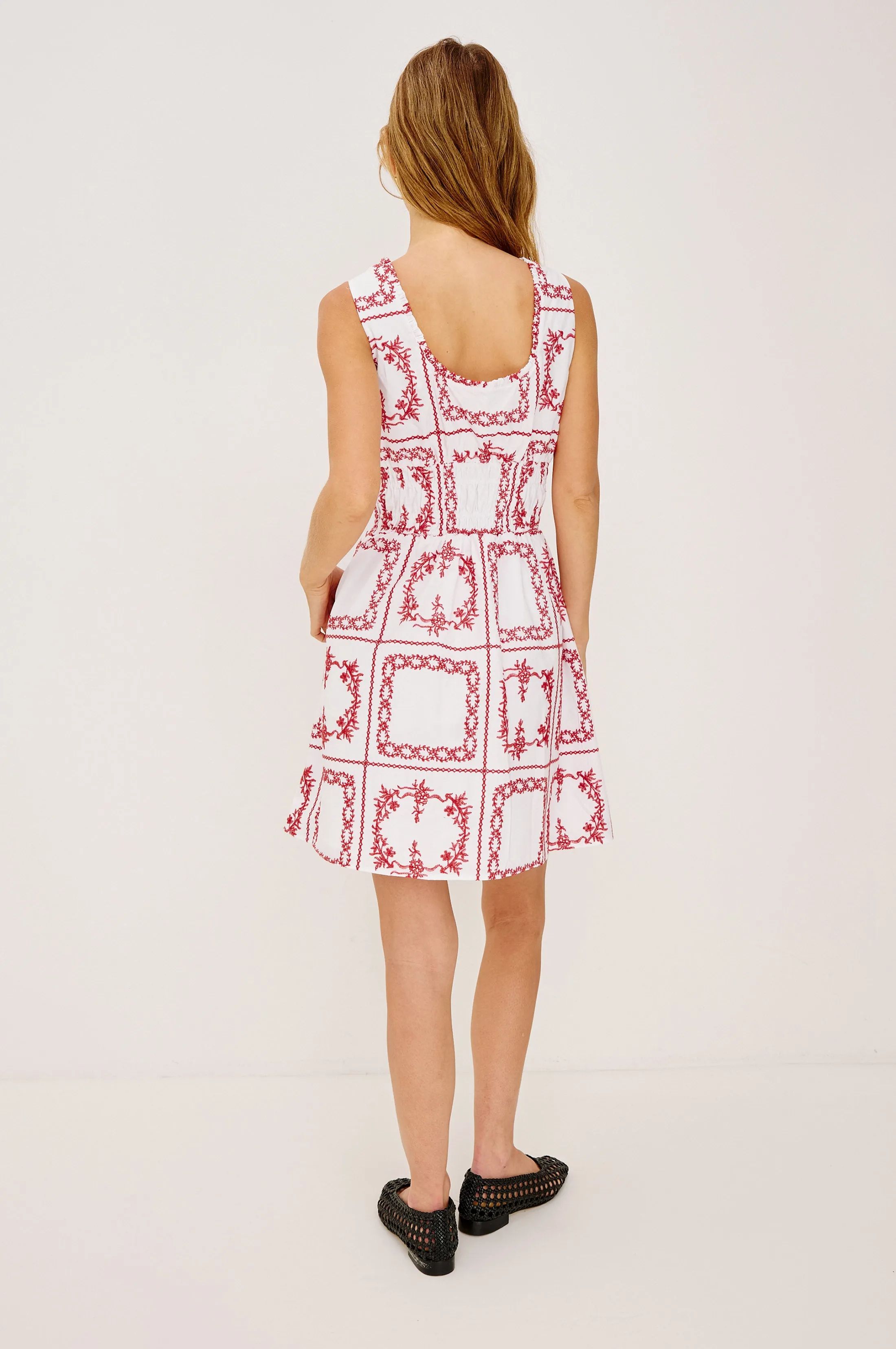 COSETTE DRESS - IVORY RED HANDKERCHIEF sold by Rails product image thumbnail 5