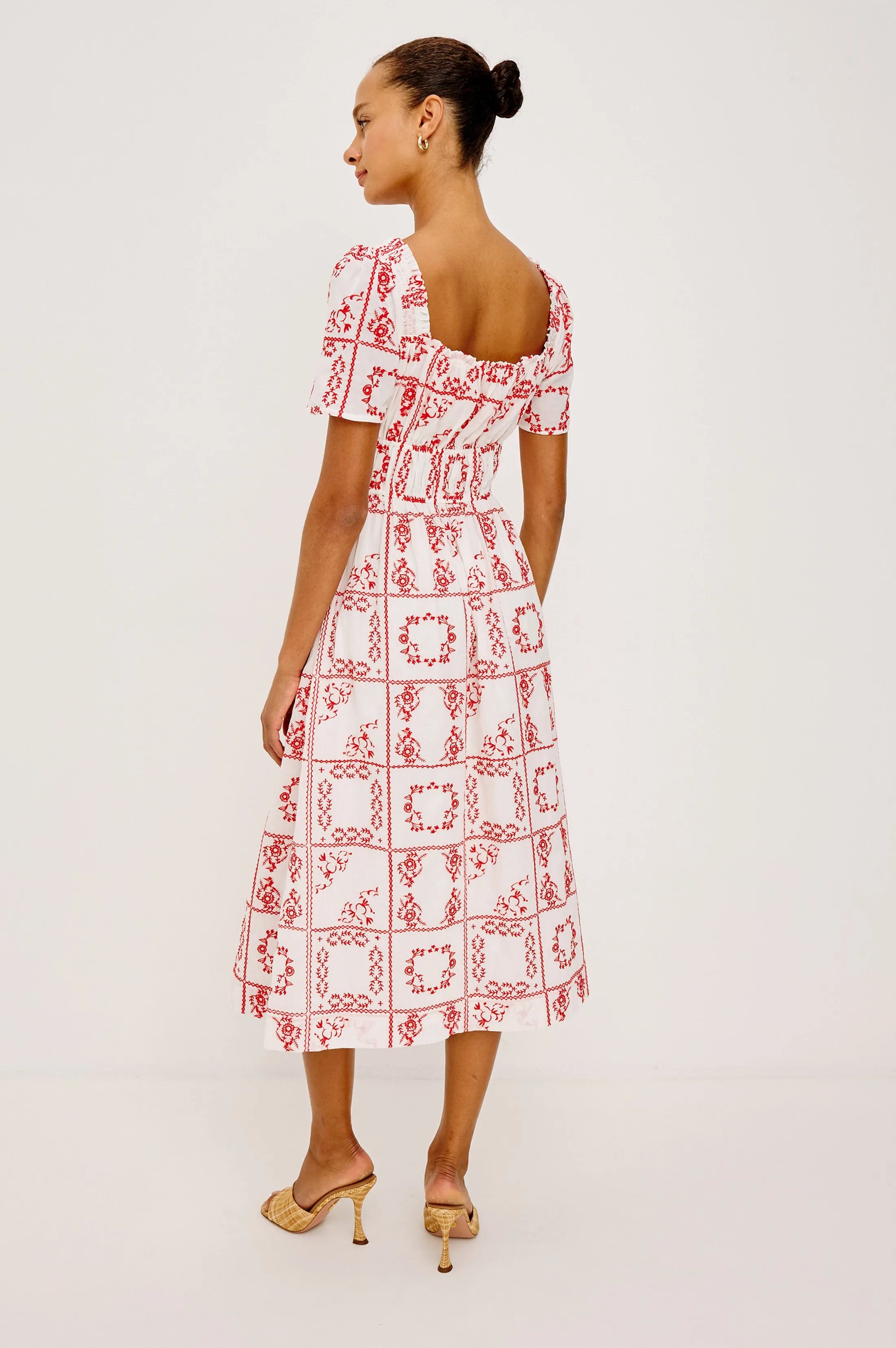 NANETTE DRESS - IVORY RED HANDKERCHIEF sold by Rails product image thumbnail 5
