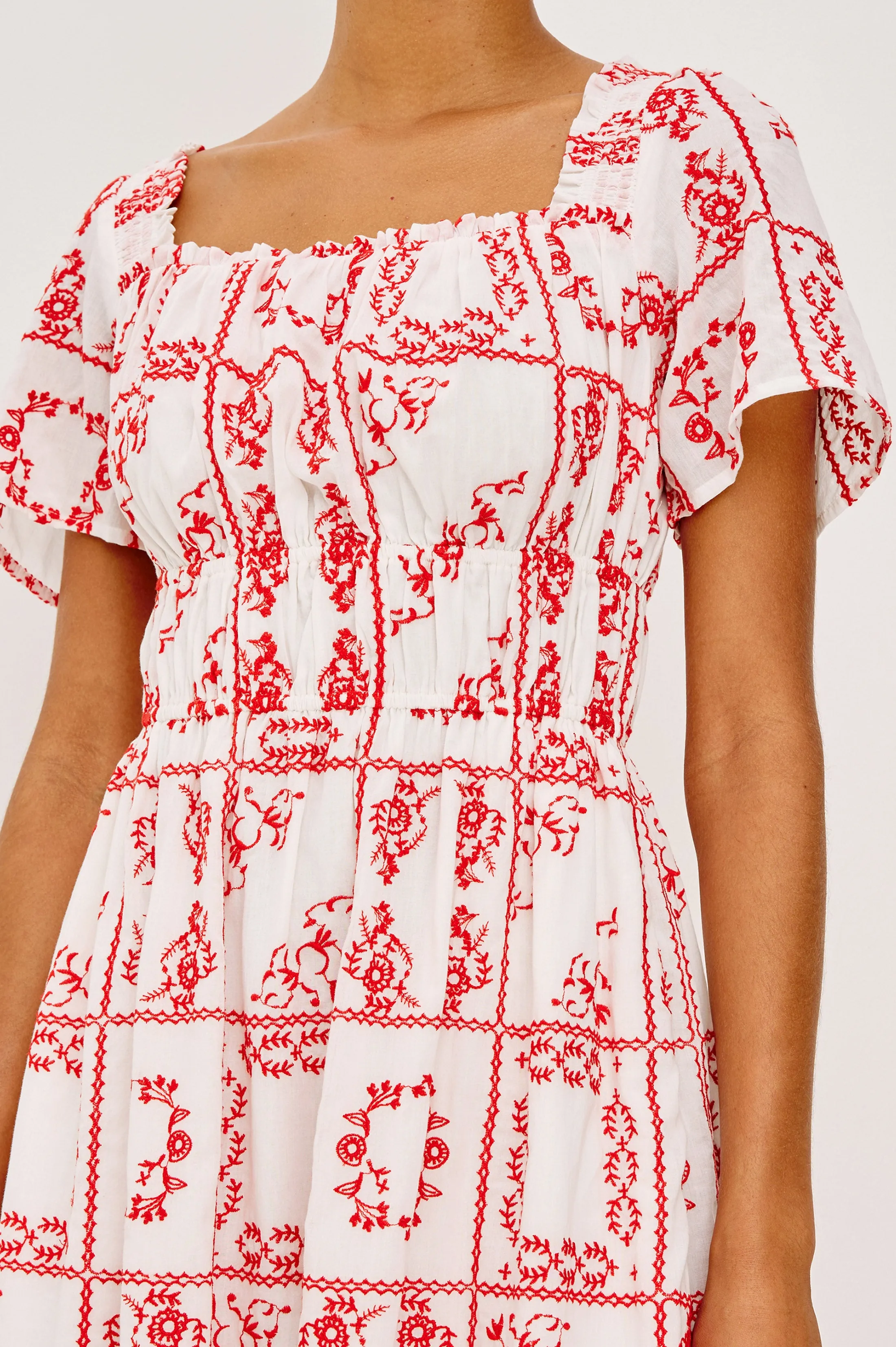 NANETTE DRESS - IVORY RED HANDKERCHIEF sold by Rails product image thumbnail 2