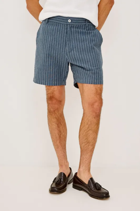 WILSON SHORT - NAVY MULTI STRIPE made by Rails