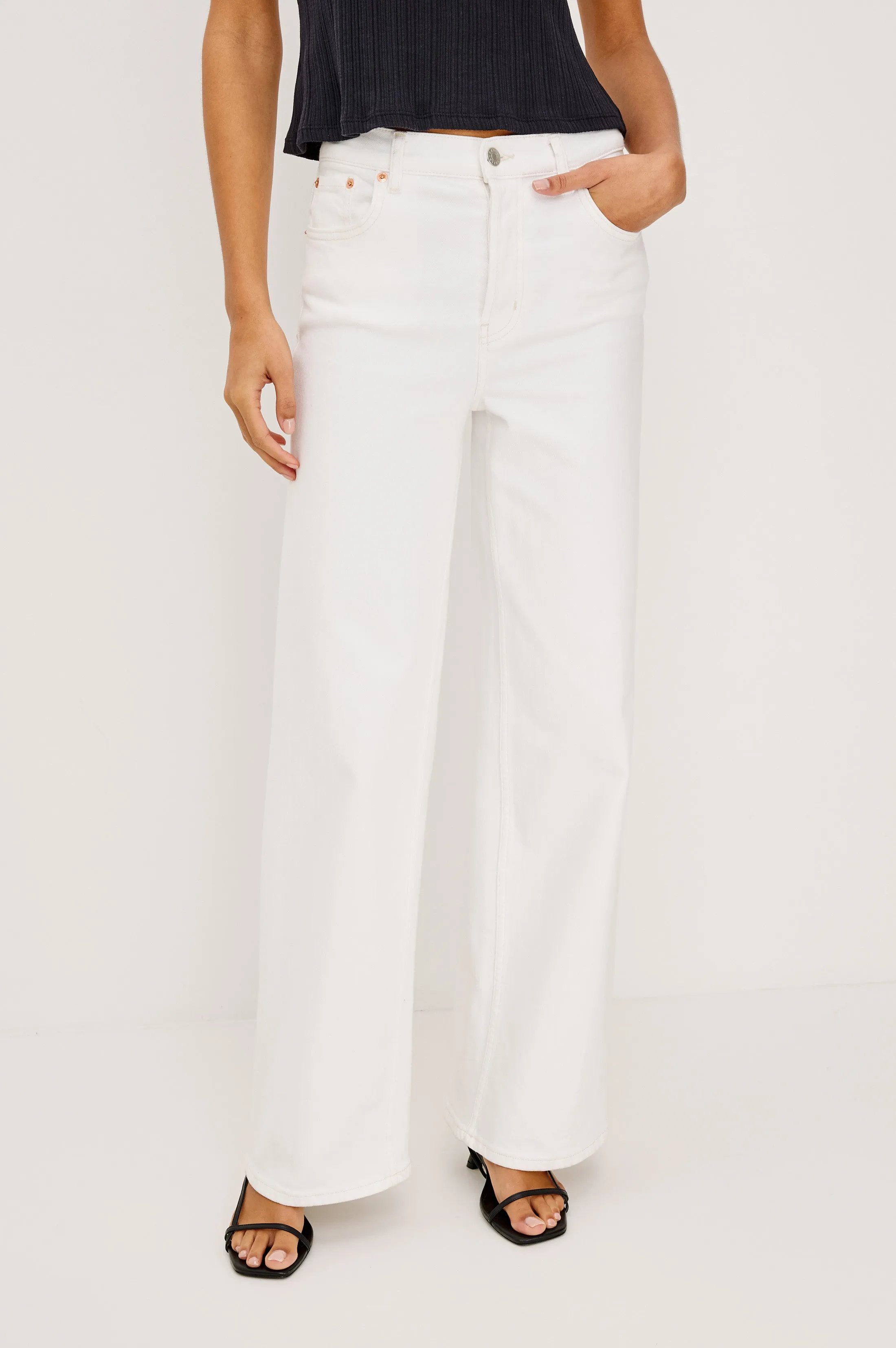 PETITE GETTY WIDE LEG - VINTAGE ECRU sold by Rails product image thumbnail 4