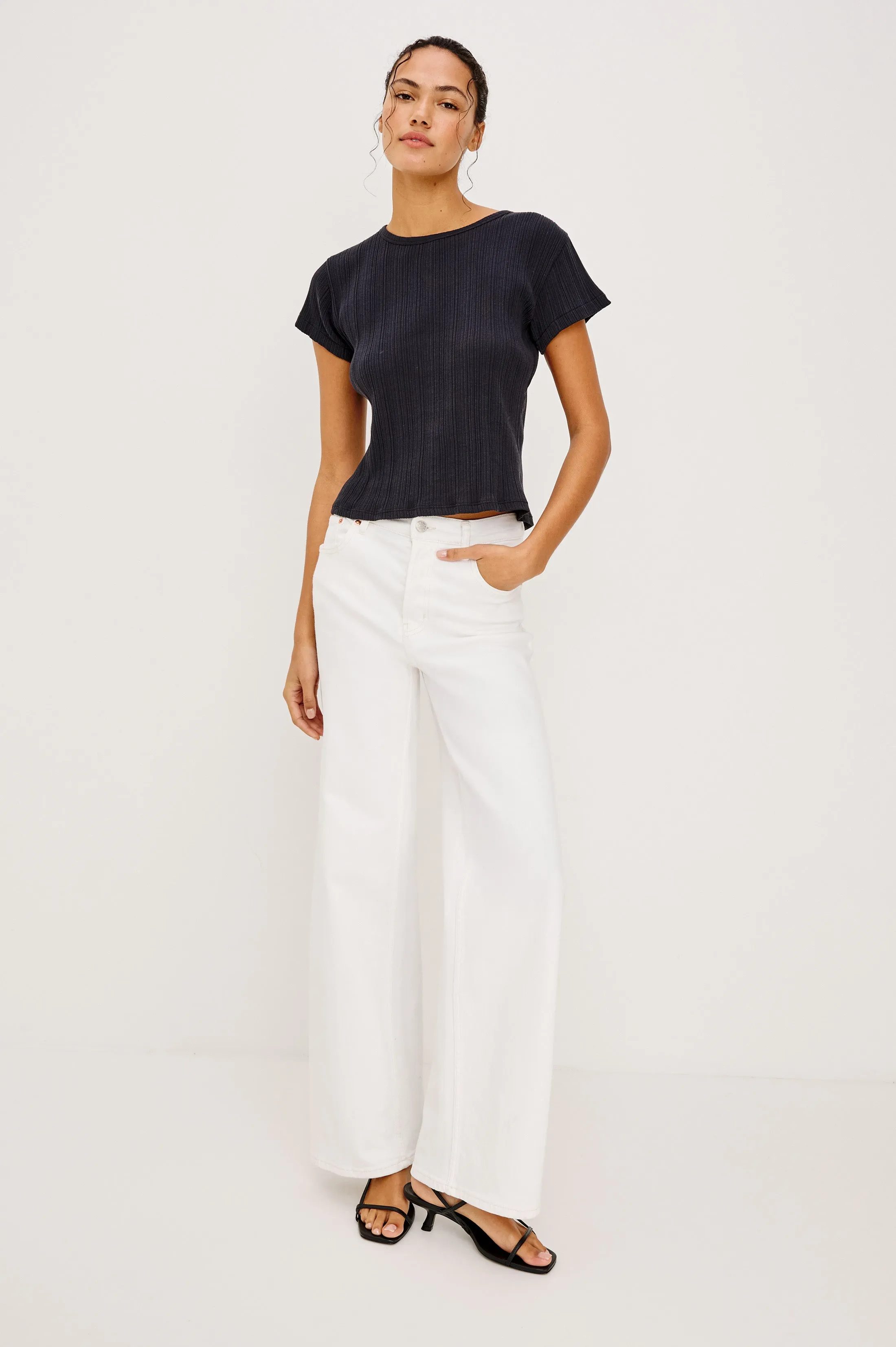 PETITE GETTY WIDE LEG - VINTAGE ECRU sold by Rails product image thumbnail 3