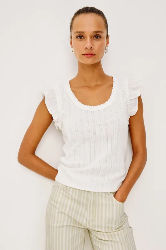 GIOVANNA TOP - WHITE made by Rails