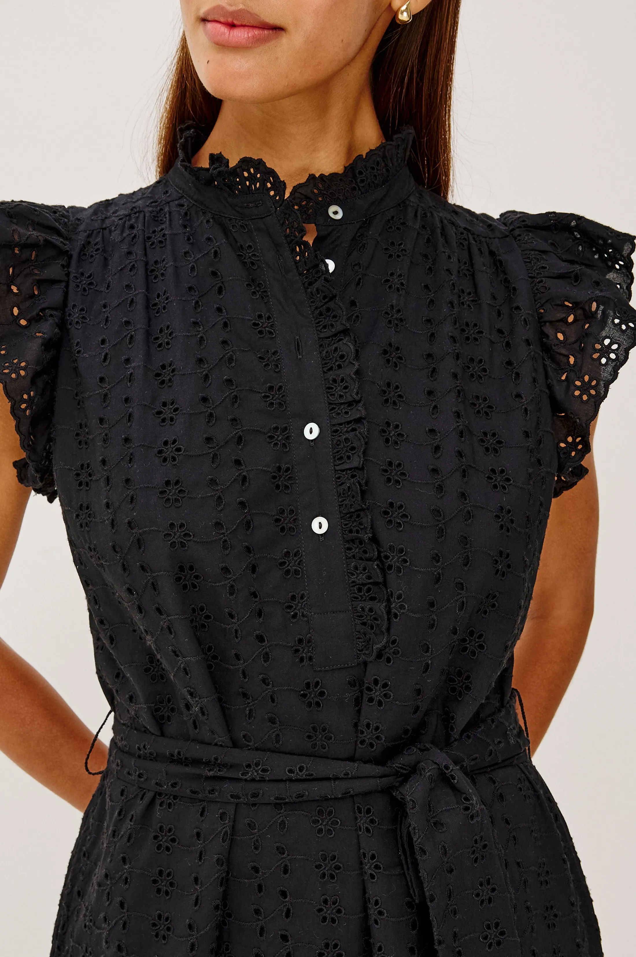 DARCY DRESS - BLACK EYELET sold by Rails product image thumbnail 2
