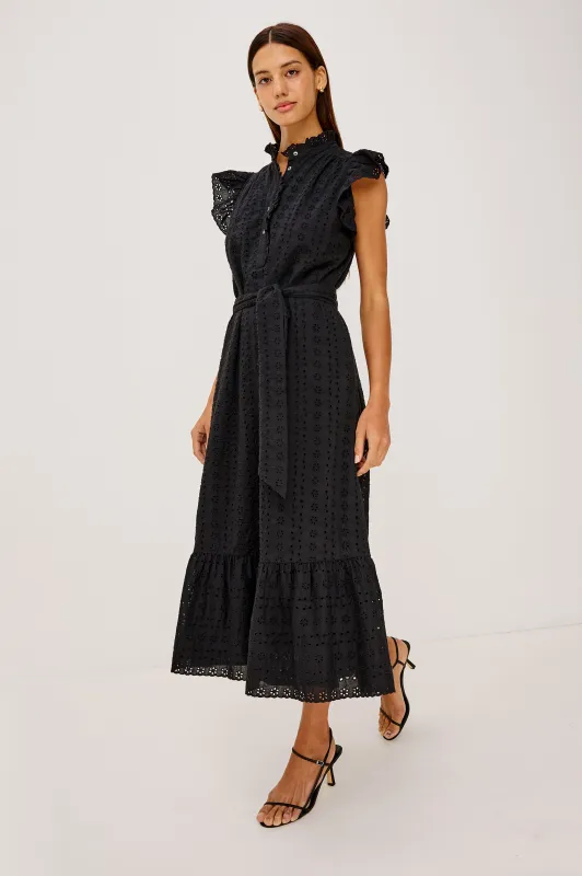 DARCY DRESS - BLACK EYELET made by Rails