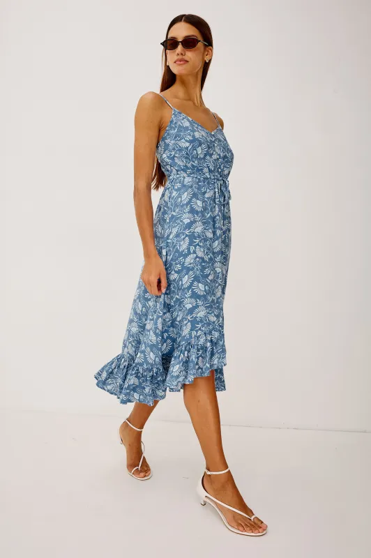 FRIDA DRESS - BLUE CASSIA made by Rails