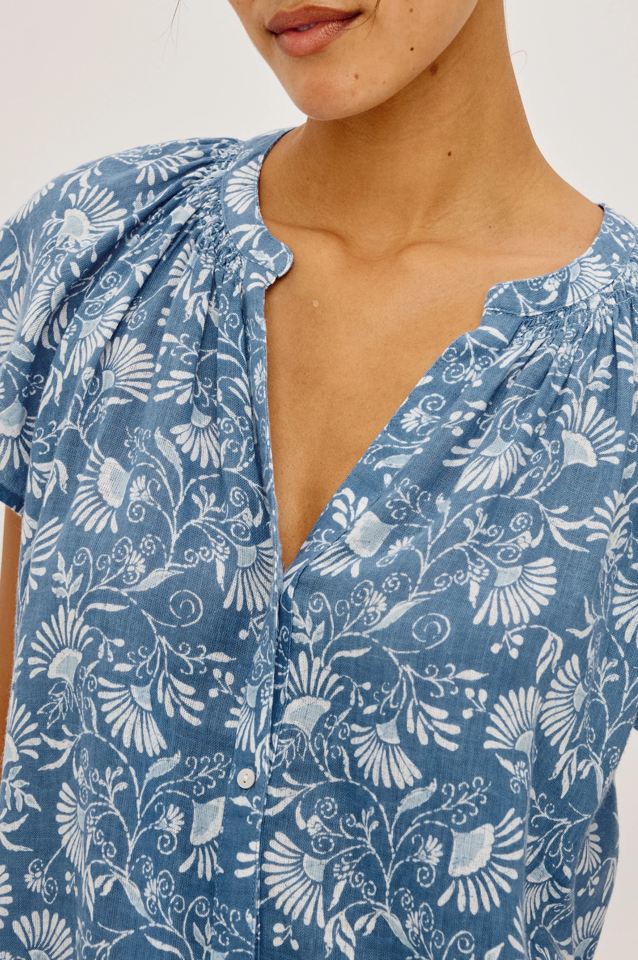 ALENA SHIRT - BLUE CASSIA sold by Rails product image thumbnail 2