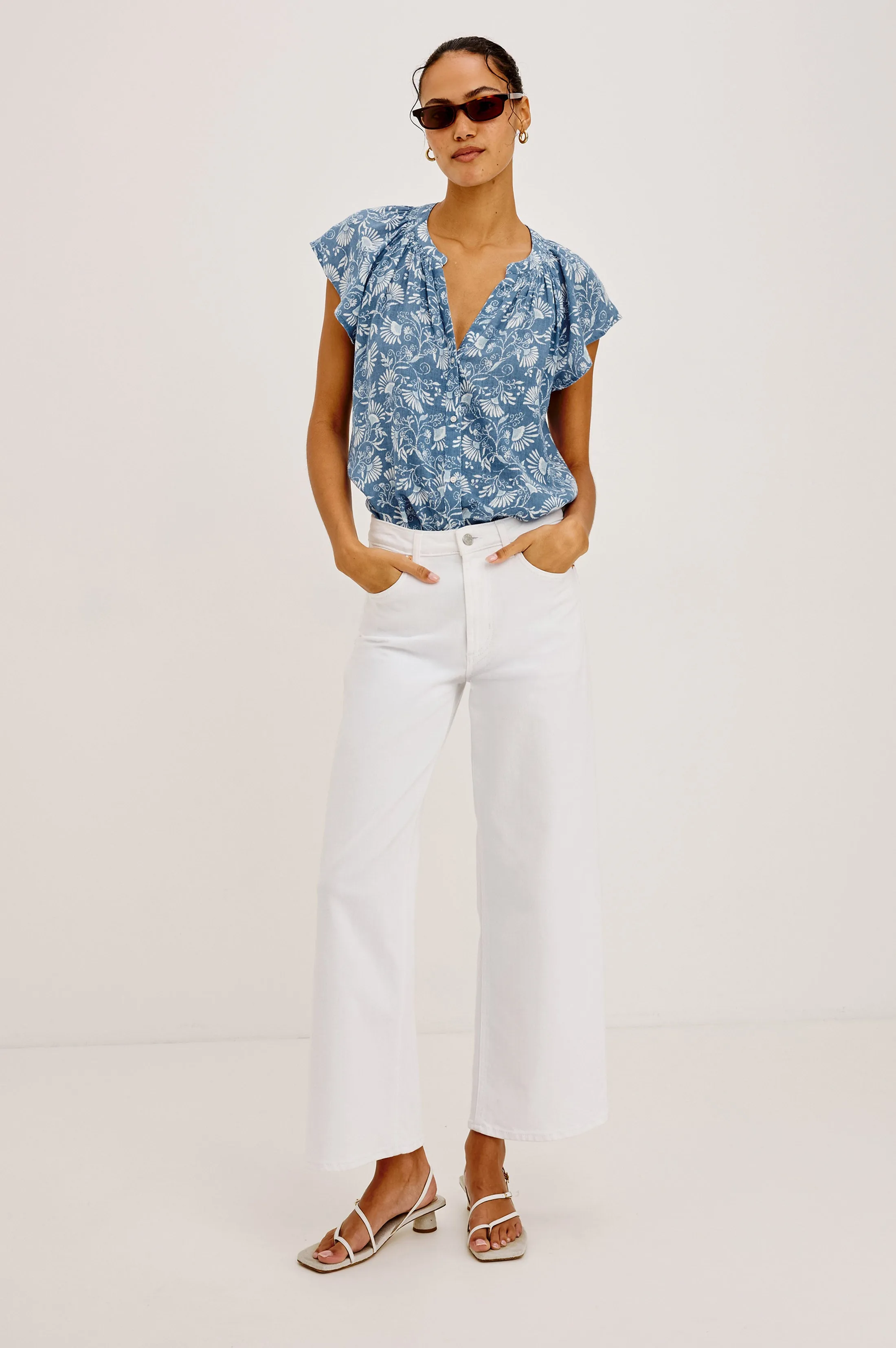 ALENA SHIRT - BLUE CASSIA sold by Rails product image thumbnail 3