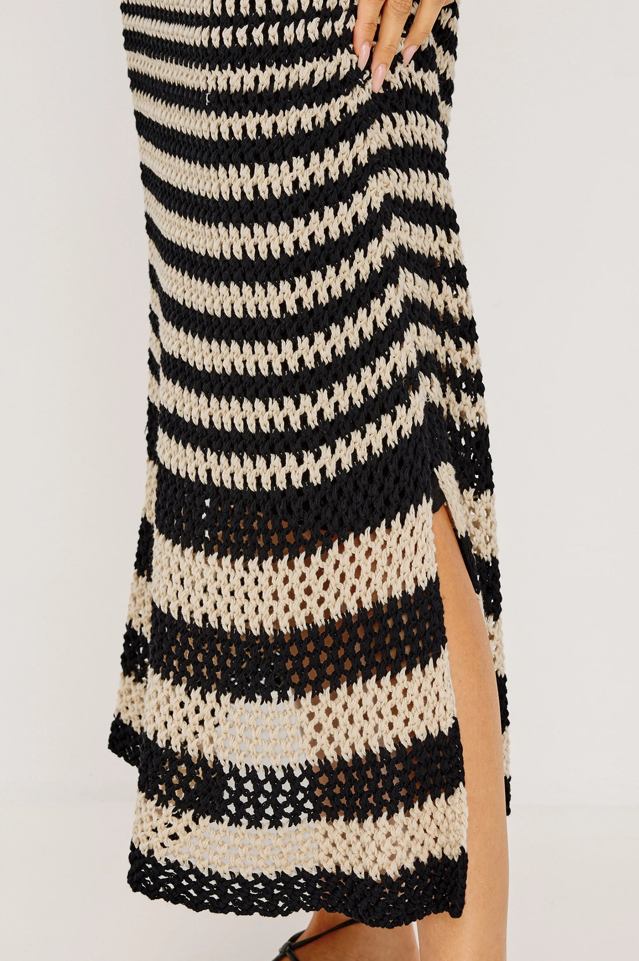 YVETTE DRESS - ONYX IVORY STRIPE sold by Rails product image thumbnail 3
