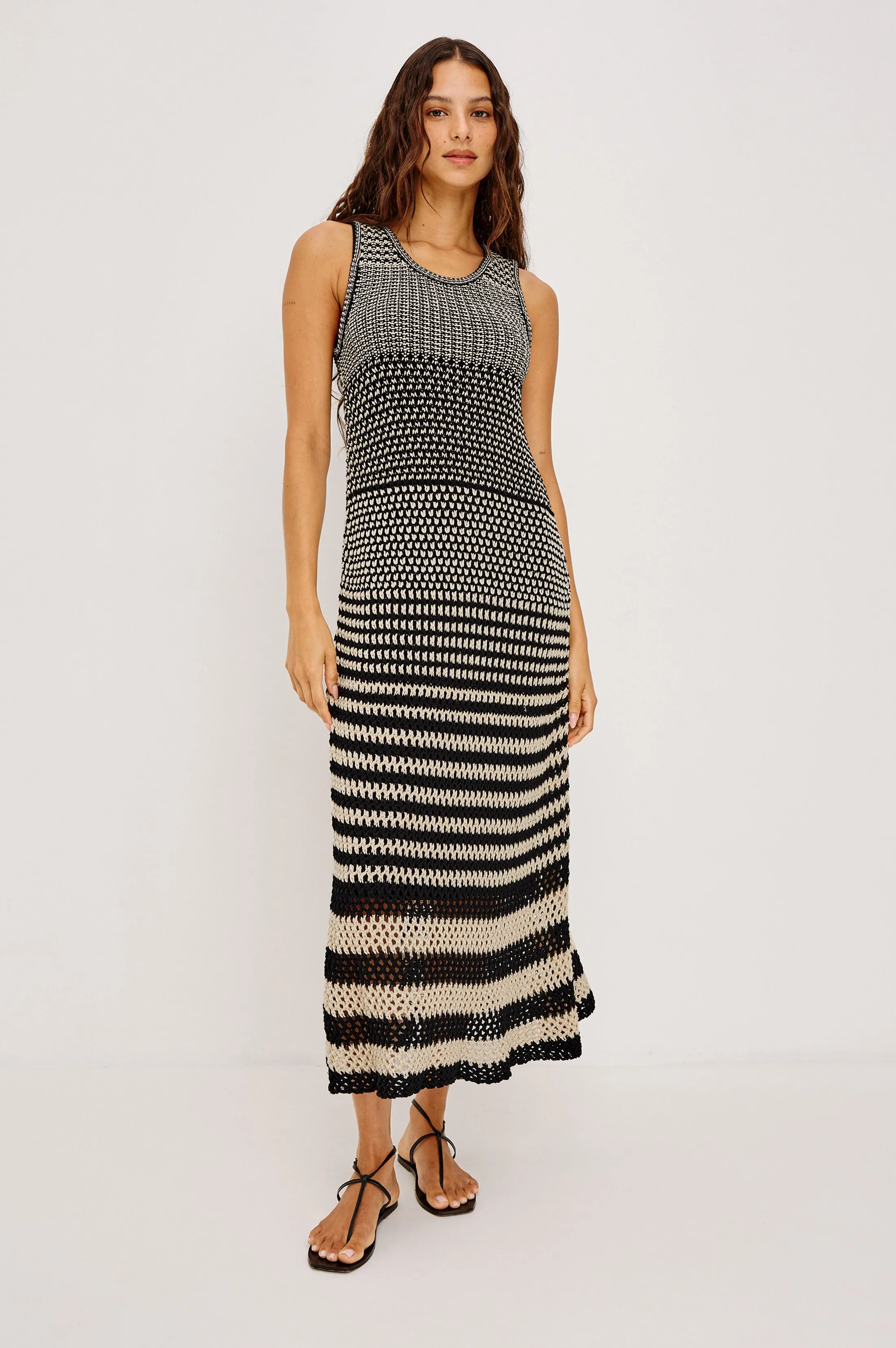 YVETTE DRESS - ONYX IVORY STRIPE sold by Rails product image thumbnail 4