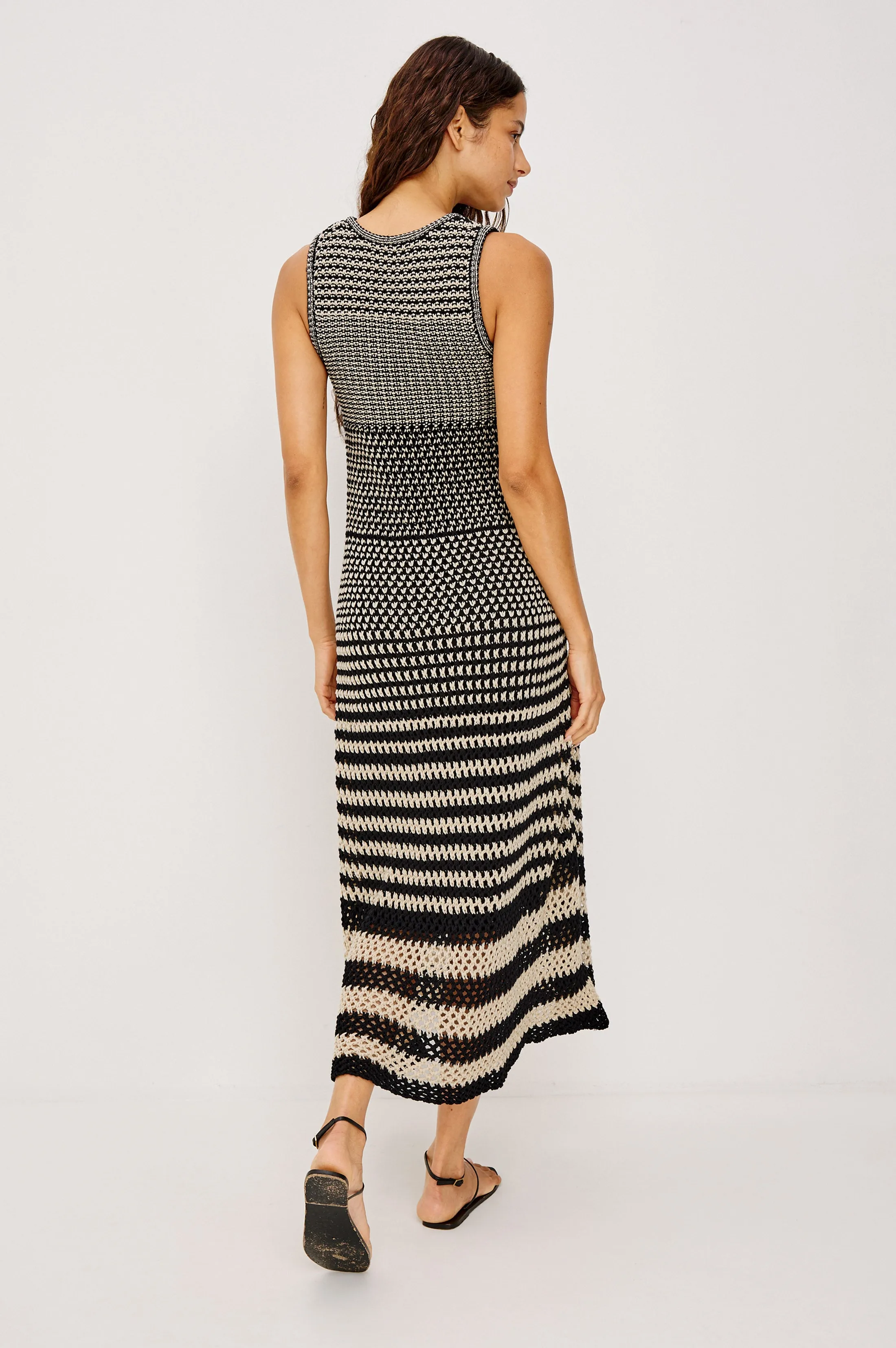 YVETTE DRESS - ONYX IVORY STRIPE sold by Rails product image thumbnail 5