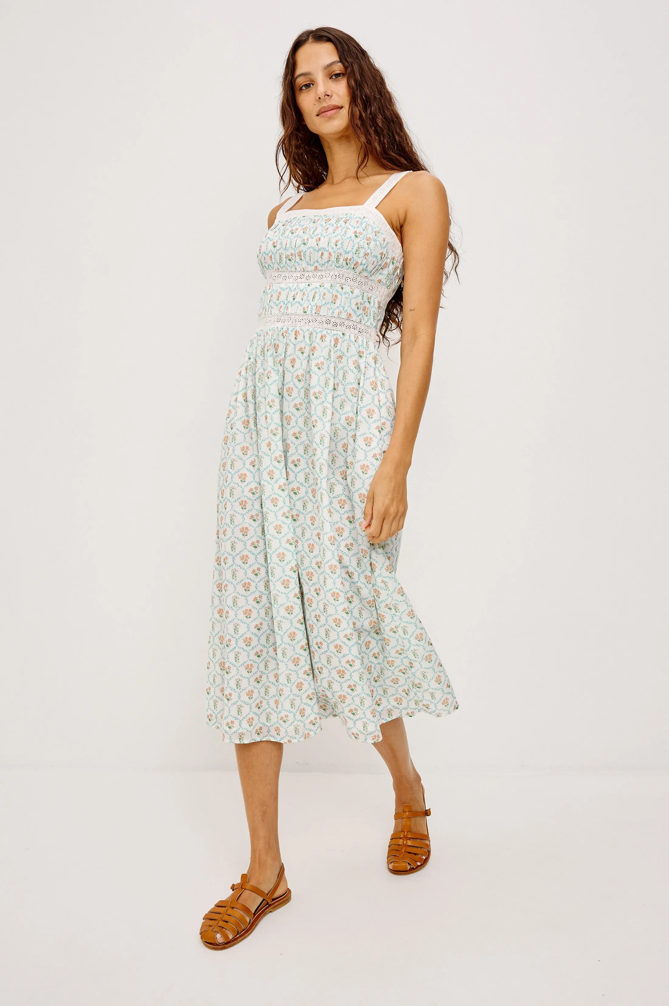 KIMIKO DRESS - PEACH PEONY sold by Rails