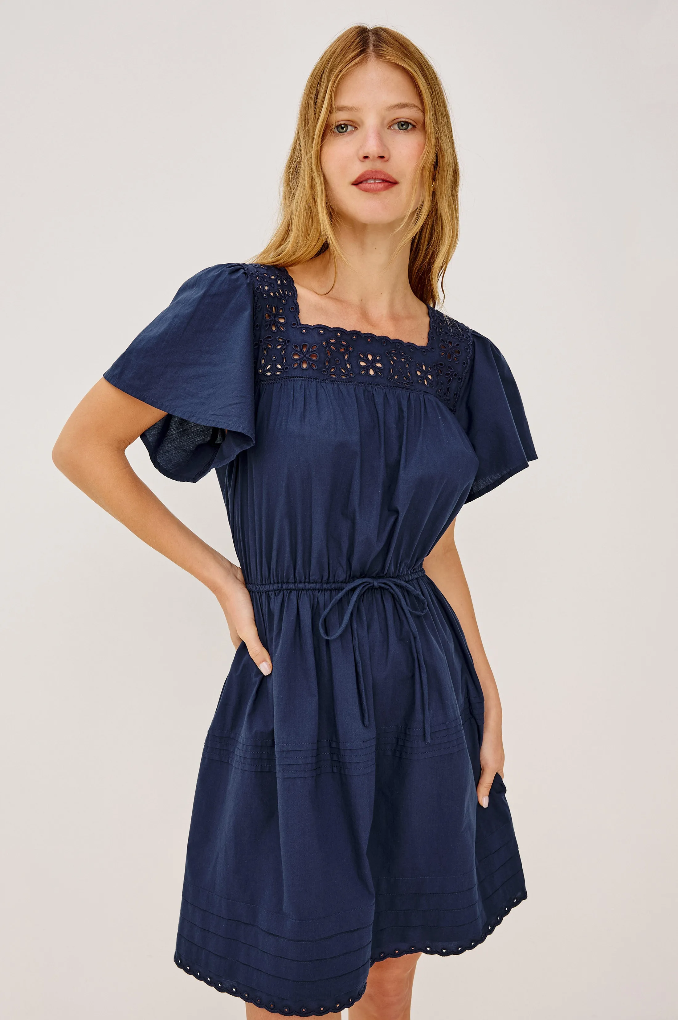 GALE DRESS - NAVY sold by Rails