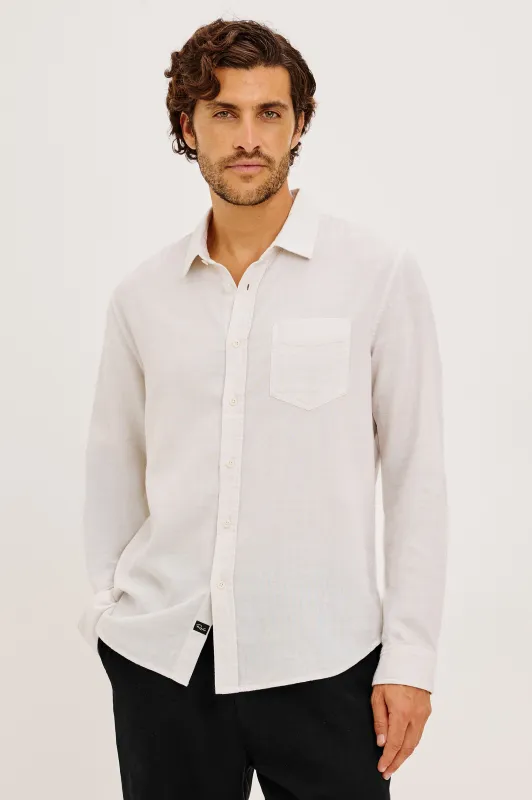 WYATT SHIRT - IVORY ETCH made by Rails