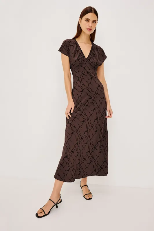 KOURT DRESS - BROWN OBSIDIAN made by Rails