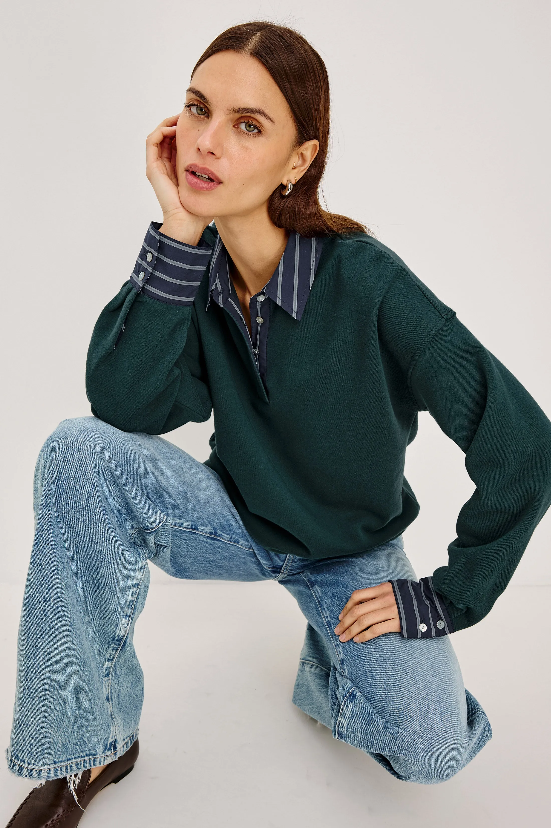 ZAVIER SWEATSHIRT - FOREST sold by Rails product image thumbnail 4