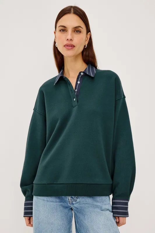 ZAVIER SWEATSHIRT - FOREST made by Rails