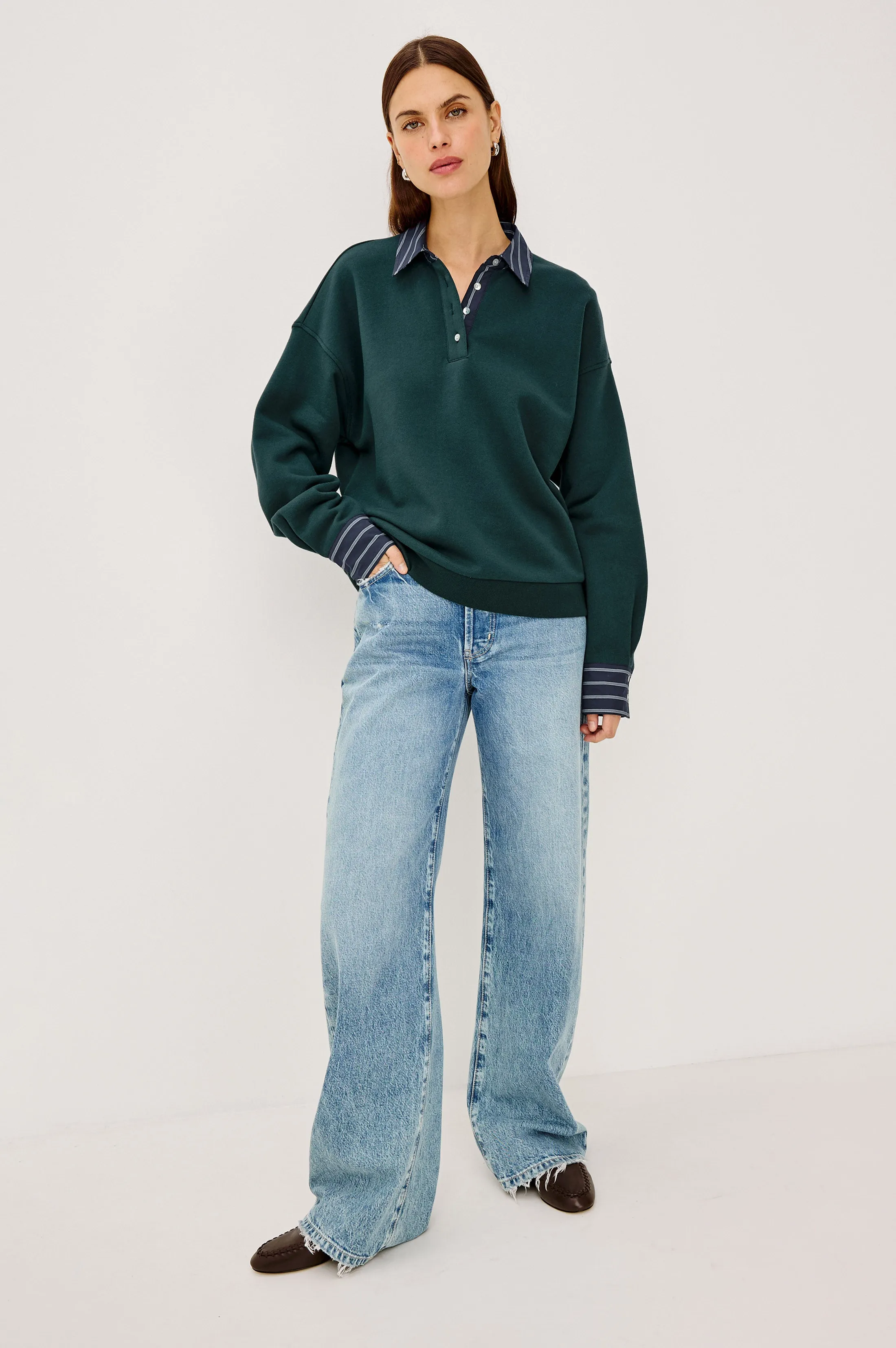 ZAVIER SWEATSHIRT - FOREST sold by Rails product image thumbnail 3