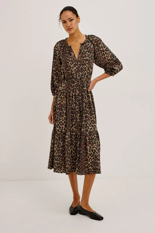 LEANNE DRESS - BROWN NALA made by Rails