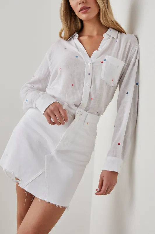 CHARLI SHIRT - MULTI DAISY EMBROIDERY sold by Rails