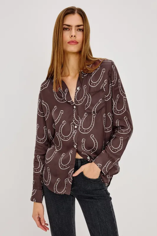 ALYSSA SHIRT - BROWN HORSESHOES made by Rails