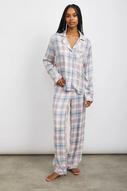 CLARA PAJAMA SET - IVORY LILAC RIVER sold by Rails