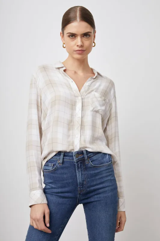 HUNTER SHIRT - WHITE ALMOND sold by Rails