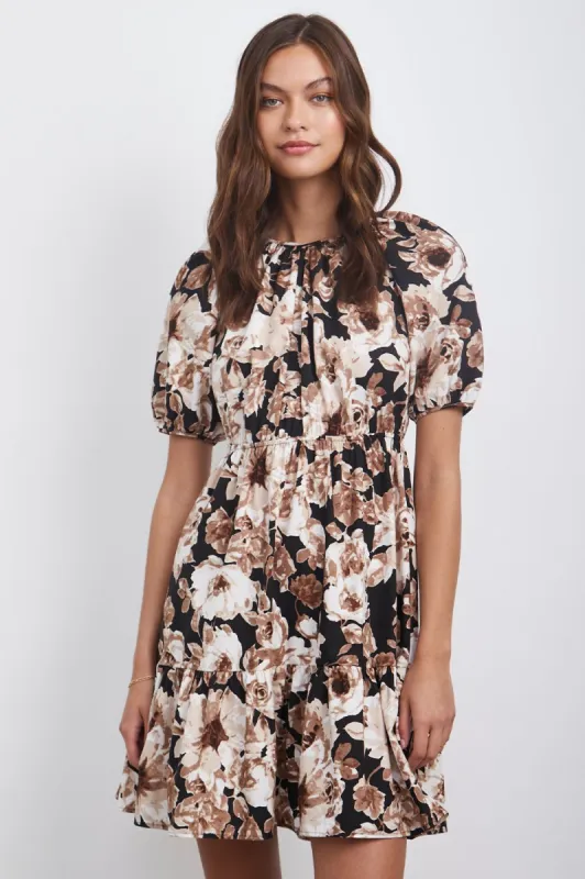 KHLOE DRESS - SEPIA ROSES sold by Rails