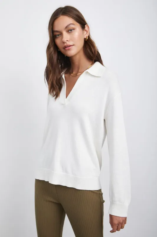 SUTTON SWEATER - WHITE sold by Rails