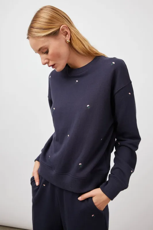 RAMONA SWEATSHIRT - NAVY BUDS sold by Rails