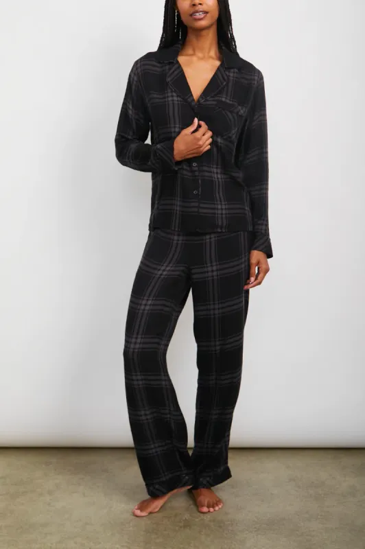 CLARA PAJAMA SET - NOIR CARBON sold by Rails