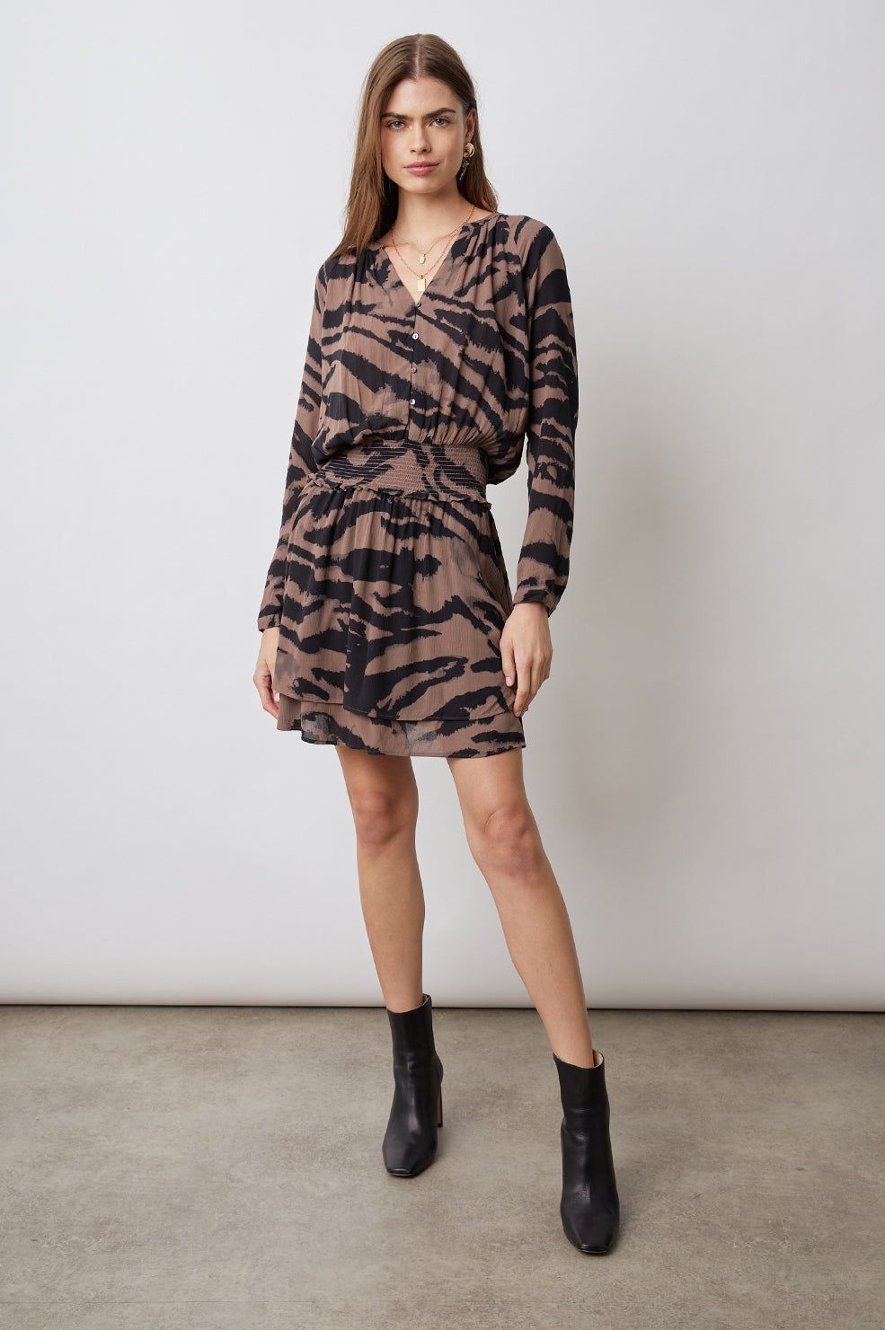 JASMINE DRESS - MOCHA BENGAL sold by Rails product image thumbnail 3