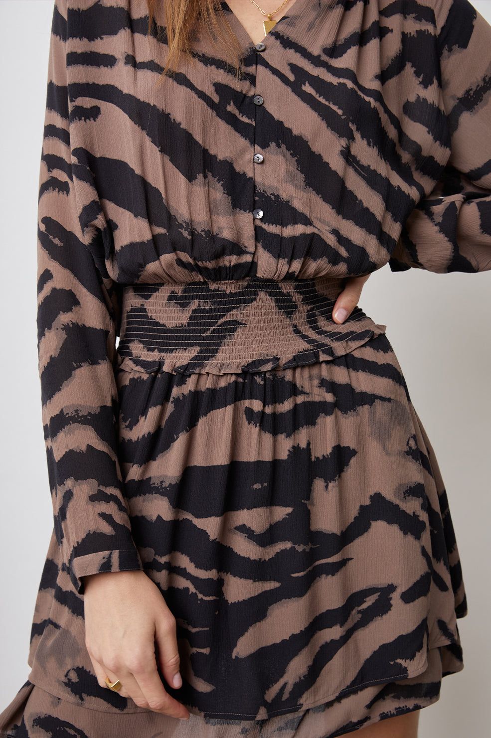 JASMINE DRESS - MOCHA BENGAL sold by Rails product image thumbnail 2